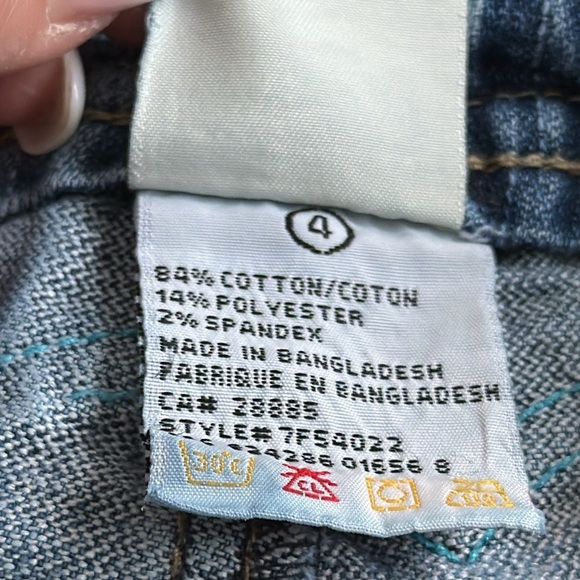 4T vintage western style wide leg, denim jeans + red somebody loves me cardigan - Picture 15 of 15